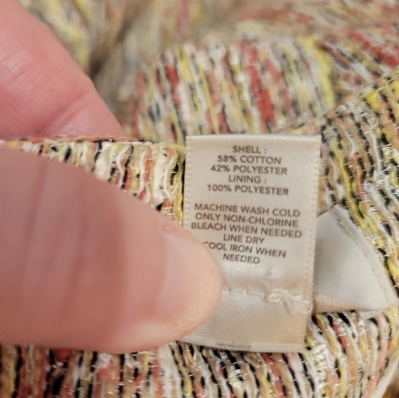 NWOT Ann Taylor LOFT Cotton Poly Tweed Skirt Size 12 - Picture 8 of 9